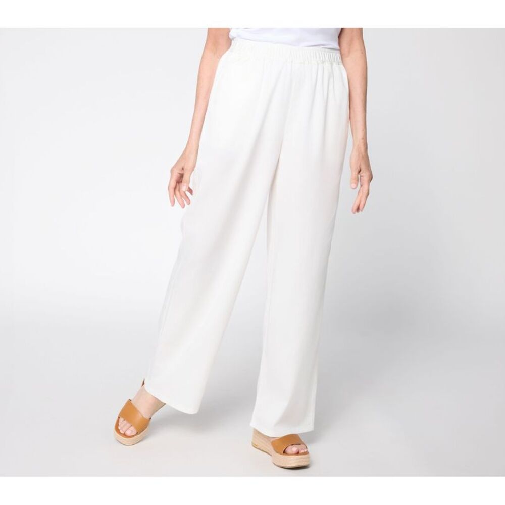 Dennis Basso Women's Pants Sz XL Make Your Selection: Tencel Blend White A726170